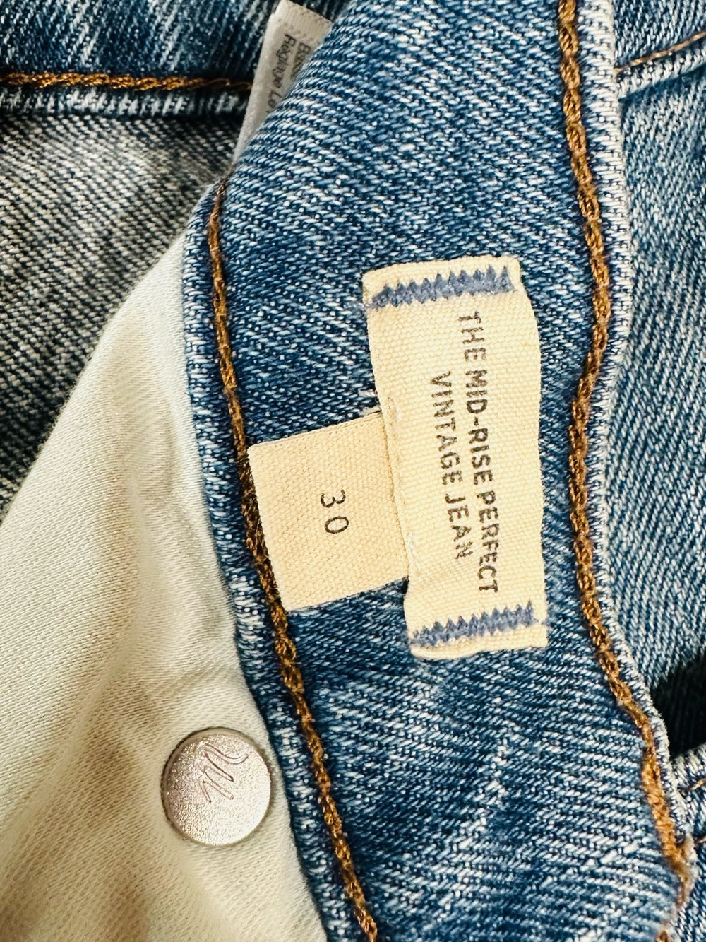 MADEWELL Mid Rise Perfect Vintage Jeans Size: 30 - Picture 5 of 5
